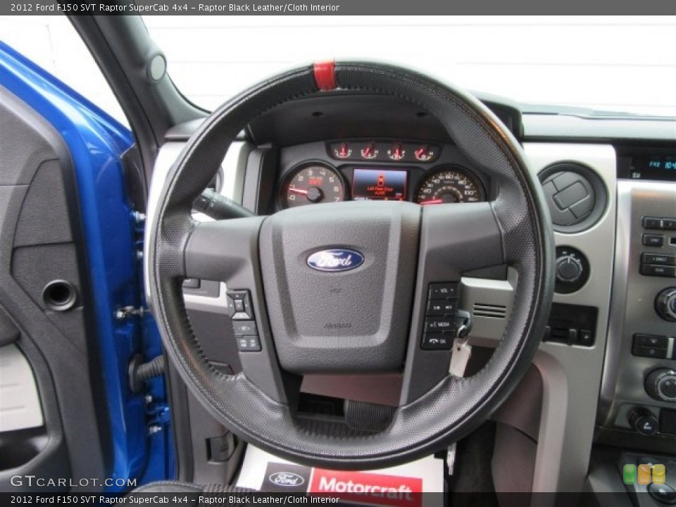 Raptor Black Leather/Cloth Interior Steering Wheel for the 2012 Ford F150 SVT Raptor SuperCab 4x4 #117948794