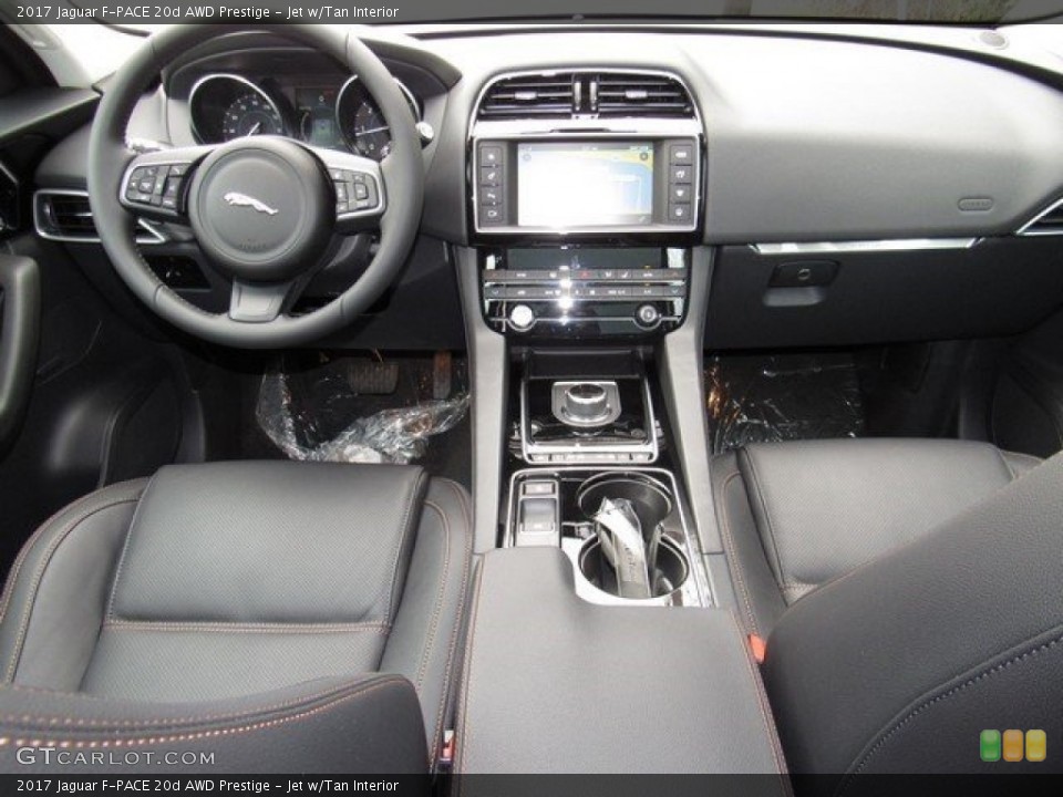 Jet w/Tan Interior Dashboard for the 2017 Jaguar F-PACE 20d AWD Prestige #117954815