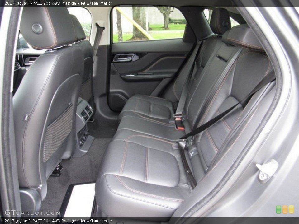 Jet w/Tan Interior Rear Seat for the 2017 Jaguar F-PACE 20d AWD Prestige #117954830