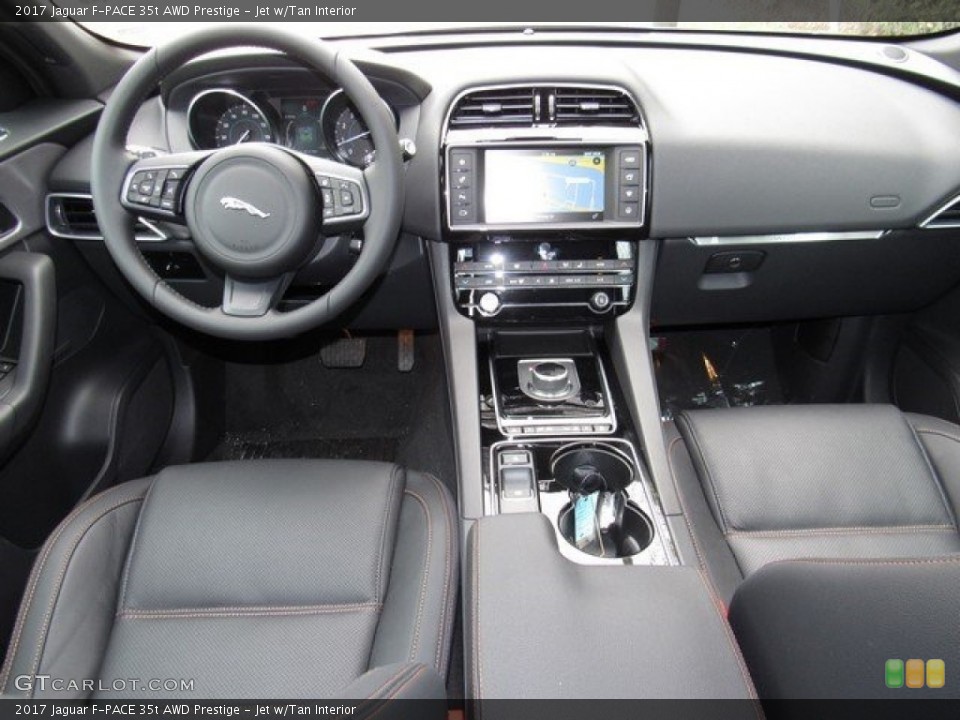 Jet w/Tan Interior Dashboard for the 2017 Jaguar F-PACE 35t AWD Prestige #117955526