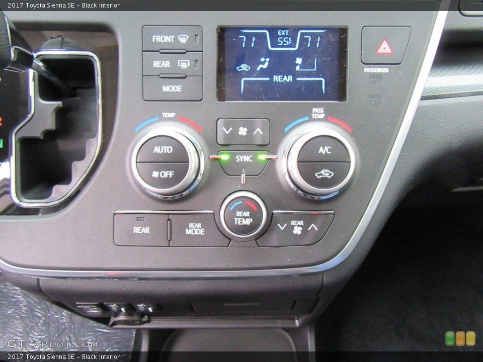 Black Interior Controls for the 2017 Toyota Sienna SE #117958568