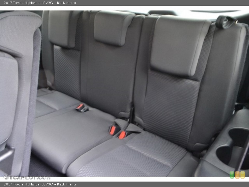 Black Interior Rear Seat for the 2017 Toyota Highlander LE AWD #117966647