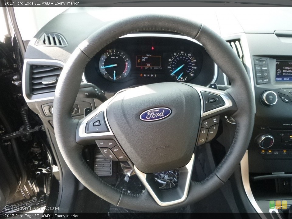 Ebony Interior Steering Wheel for the 2017 Ford Edge SEL AWD #117969617