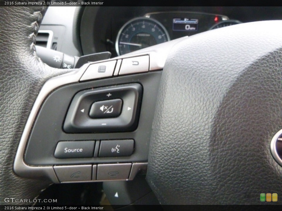 Black Interior Controls for the 2016 Subaru Impreza 2.0i Limited 5-door #117976628