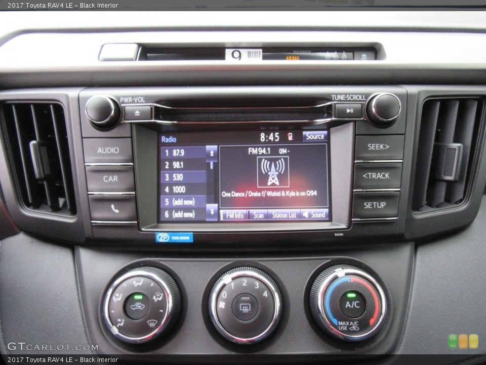 Black Interior Controls for the 2017 Toyota RAV4 LE #117978461