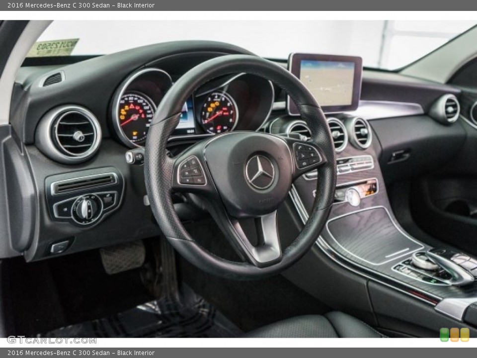 Black Interior Dashboard for the 2016 Mercedes-Benz C 300 Sedan #117981183