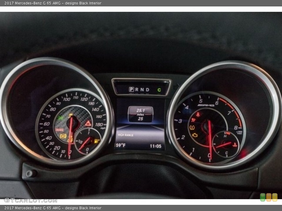 designo Black Interior Gauges for the 2017 Mercedes-Benz G 65 AMG #117991276