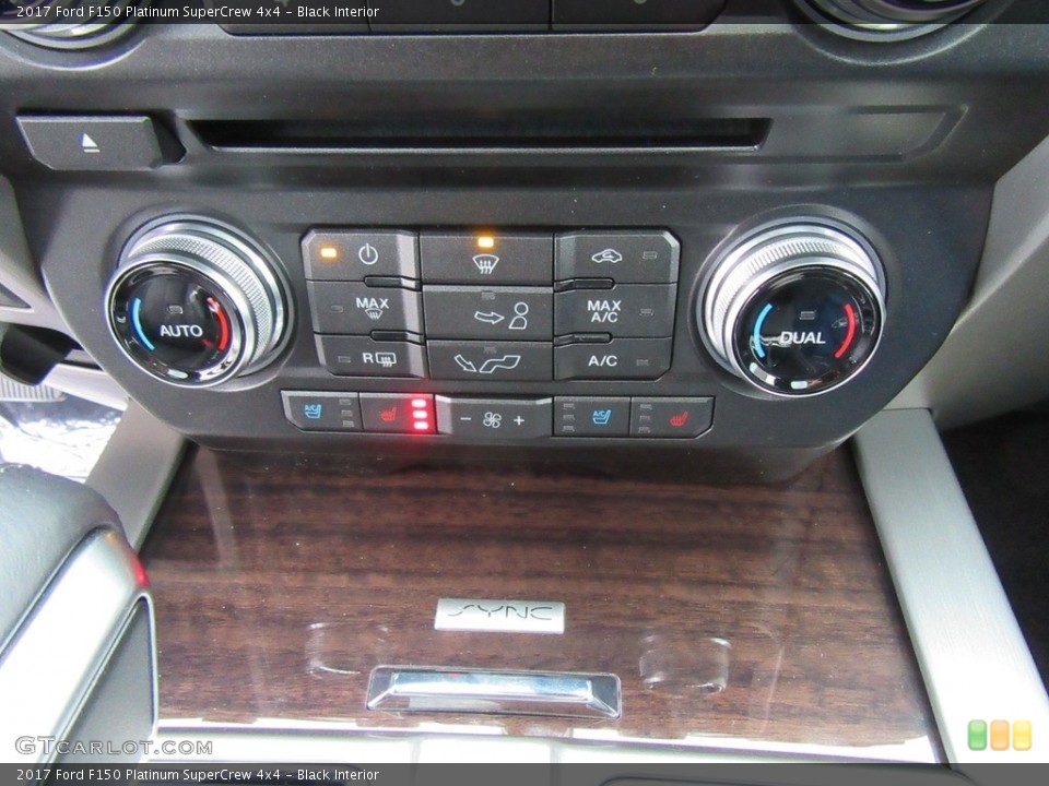 Black Interior Controls for the 2017 Ford F150 Platinum SuperCrew 4x4 #117994009