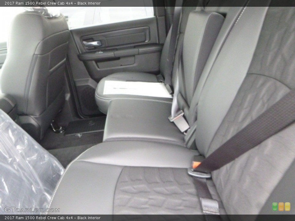 Black Interior Rear Seat for the 2017 Ram 1500 Rebel Crew Cab 4x4 #117996778