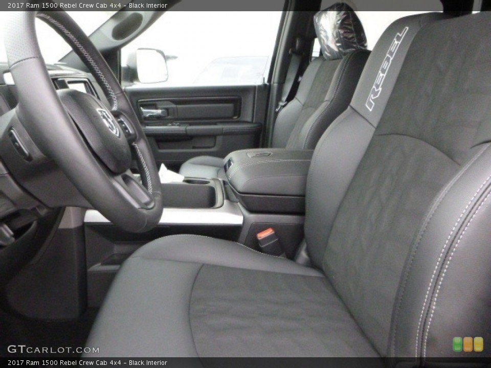 Black Interior Front Seat for the 2017 Ram 1500 Rebel Crew Cab 4x4 #117996952