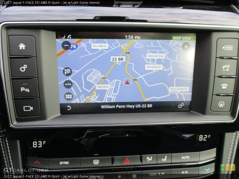 Jet w/Light Oyster Interior Navigation for the 2017 Jaguar F-PACE 35t AWD R-Sport #117997879