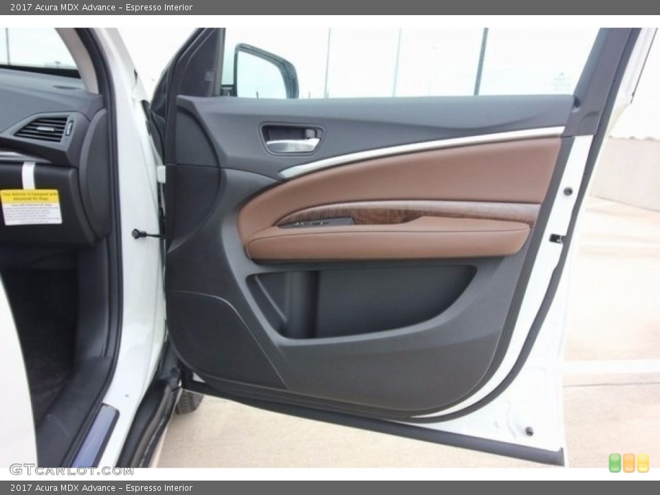 Espresso Interior Door Panel for the 2017 Acura MDX Advance #117999555