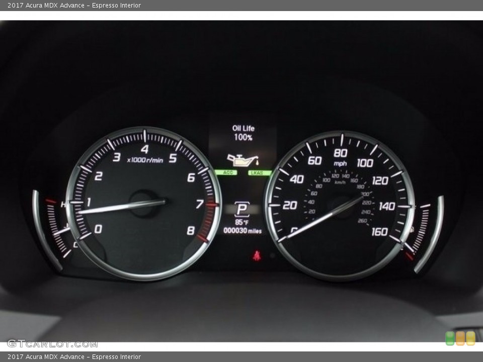 Espresso Interior Gauges for the 2017 Acura MDX Advance #117999955