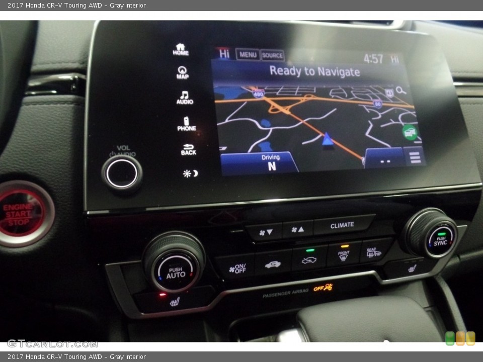 Gray Interior Navigation for the 2017 Honda CR-V Touring AWD #118001797