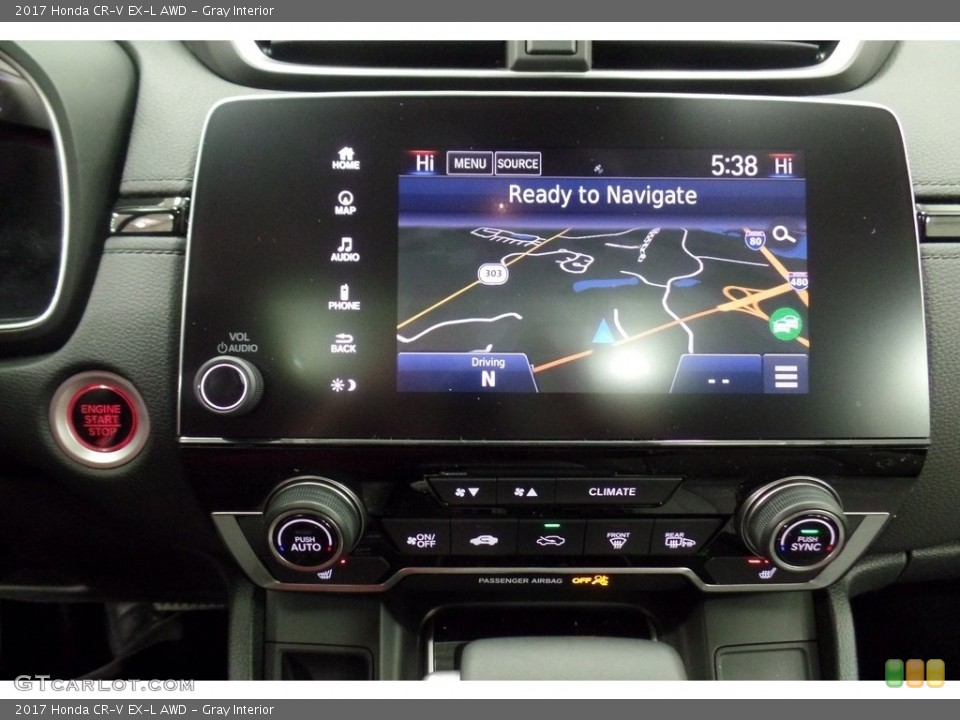 Gray Interior Navigation for the 2017 Honda CR-V EX-L AWD #118002418