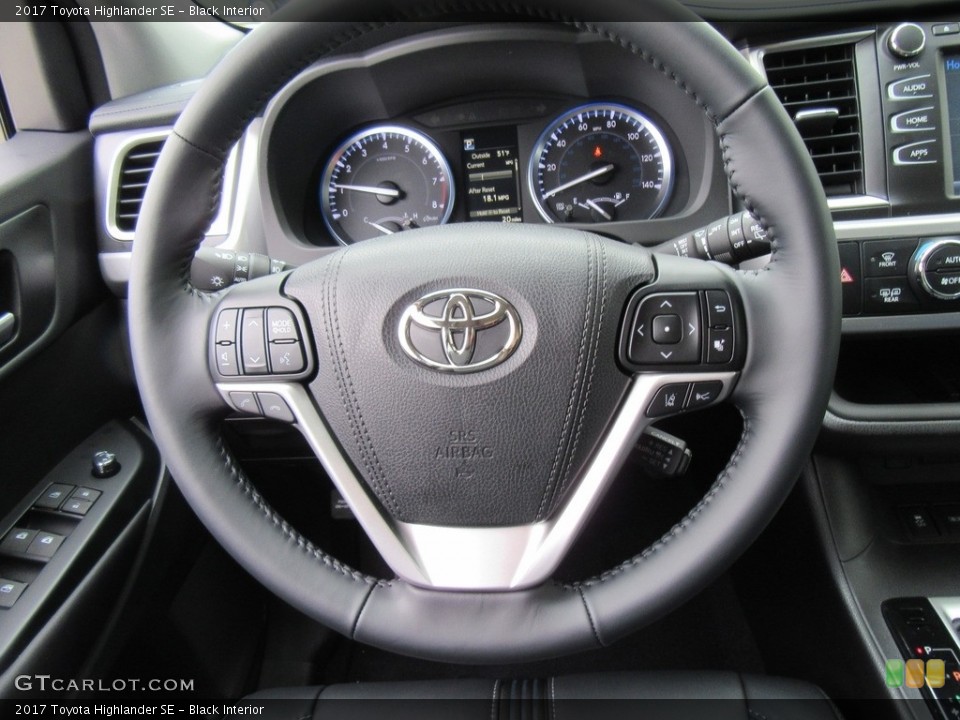 Black Interior Steering Wheel for the 2017 Toyota Highlander SE #118004132