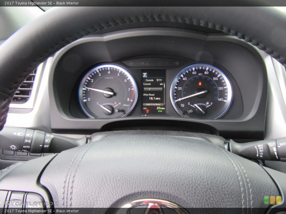 Black Interior Gauges for the 2017 Toyota Highlander SE #118004152