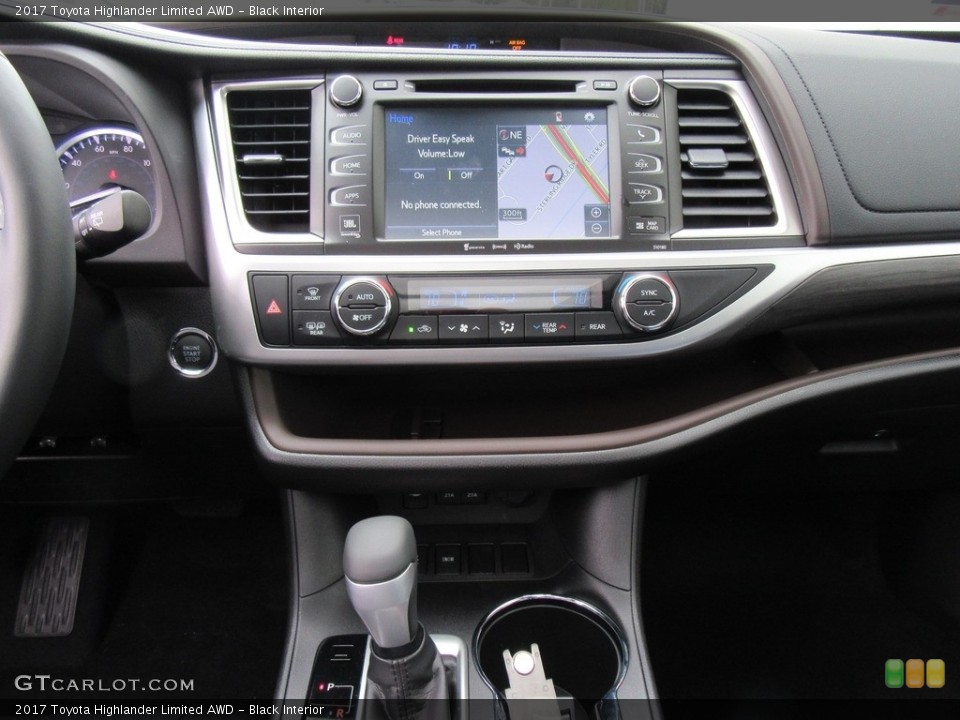 Black Interior Controls for the 2017 Toyota Highlander Limited AWD #118004641