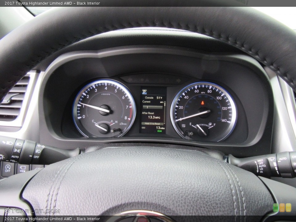 Black Interior Gauges for the 2017 Toyota Highlander Limited AWD #118004773