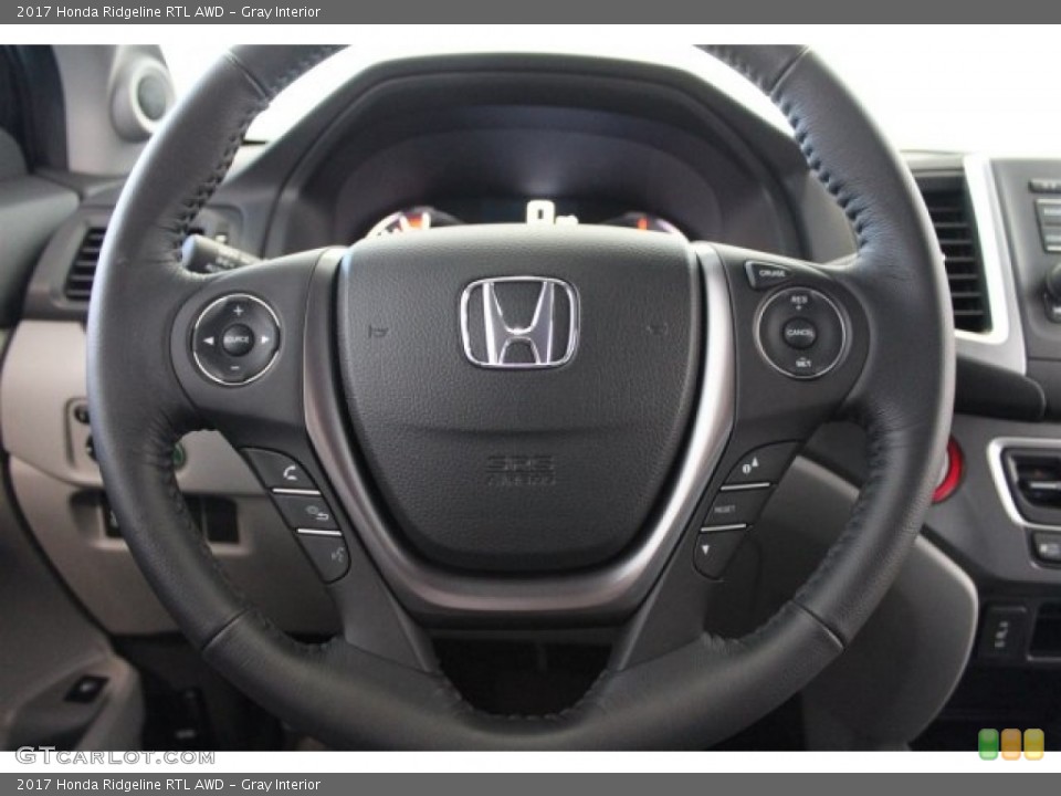 Gray Interior Steering Wheel for the 2017 Honda Ridgeline RTL AWD #118026504