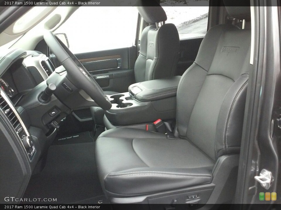 Black Interior Front Seat for the 2017 Ram 1500 Laramie Quad Cab 4x4 #118044603