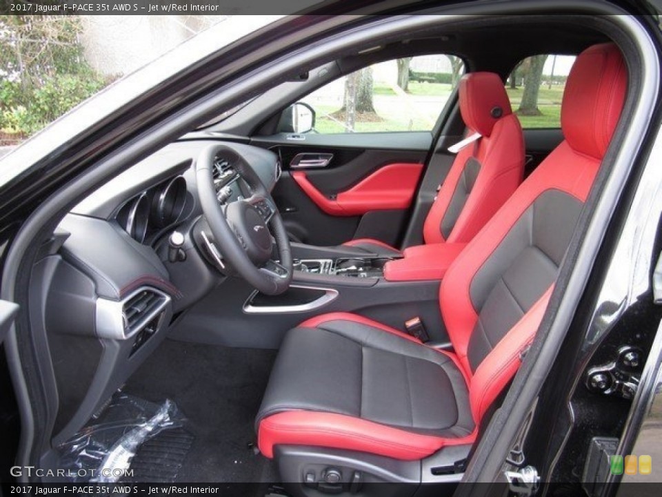 Jet w/Red Interior Photo for the 2017 Jaguar F-PACE 35t AWD S #118052157