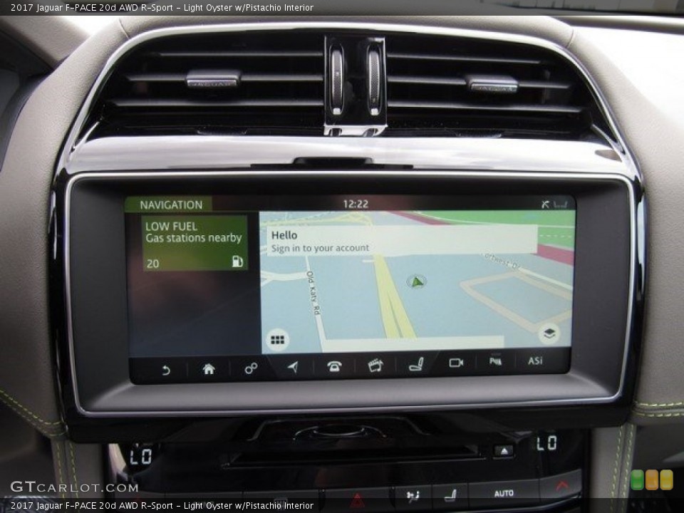 Light Oyster w/Pistachio Interior Navigation for the 2017 Jaguar F-PACE 20d AWD R-Sport #118053519