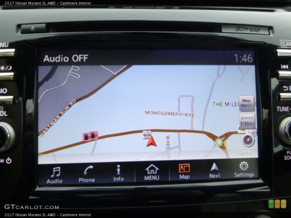 Cashmere Interior Navigation for the 2017 Nissan Murano SL AWD #118058910