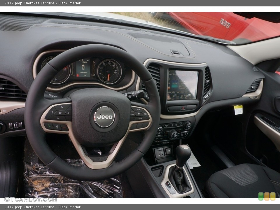 Black Interior Dashboard for the 2017 Jeep Cherokee Latitude #118063086