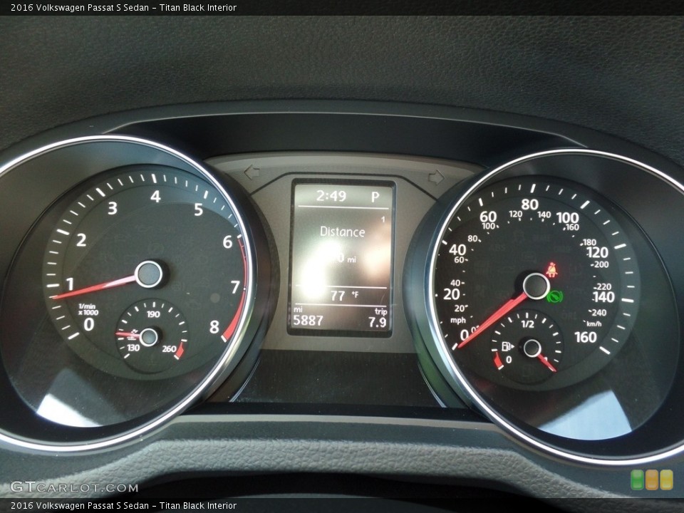Titan Black Interior Gauges for the 2016 Volkswagen Passat S Sedan #118069608