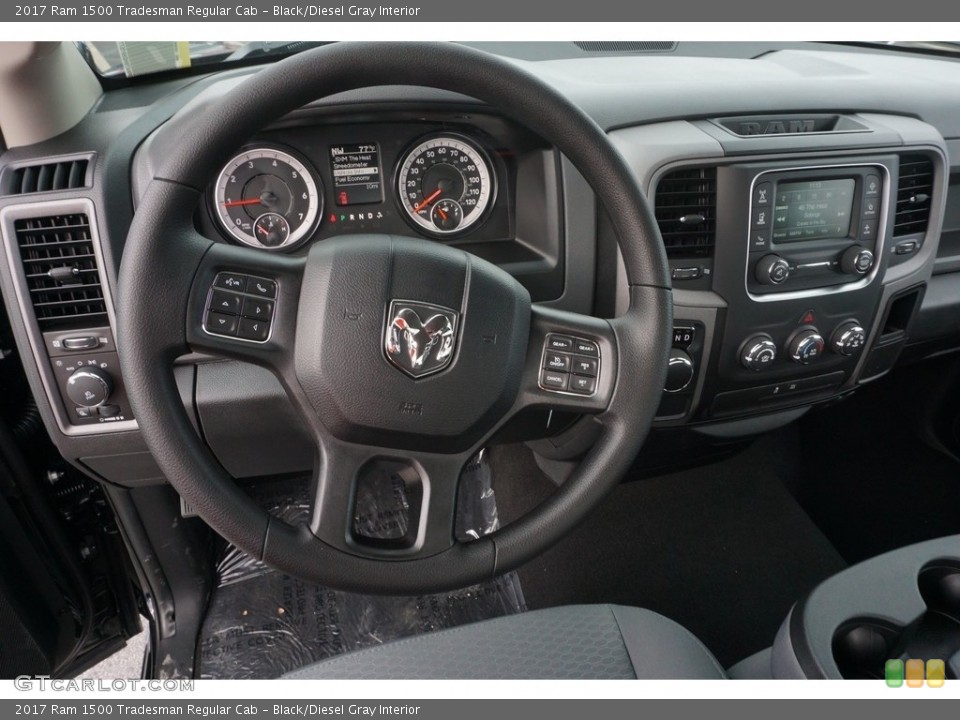 Black/Diesel Gray Interior Dashboard for the 2017 Ram 1500 Tradesman Regular Cab #118069818