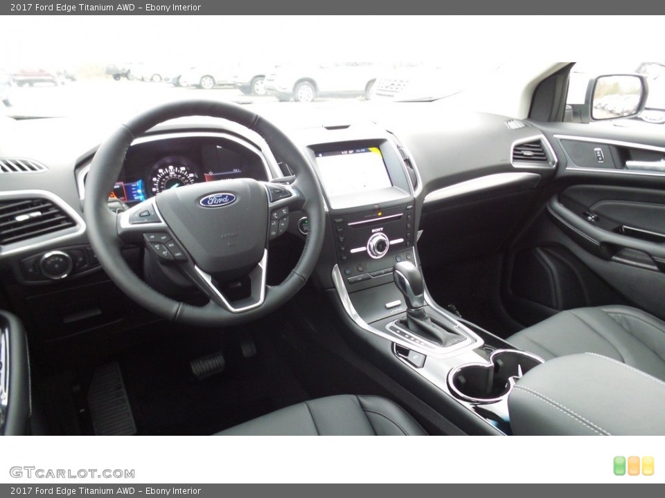 Ebony Interior Photo for the 2017 Ford Edge Titanium AWD #118076523