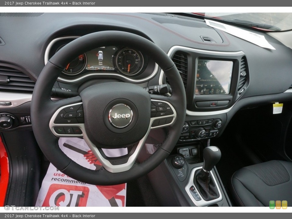 Black Interior Dashboard for the 2017 Jeep Cherokee Trailhawk 4x4 #118079109