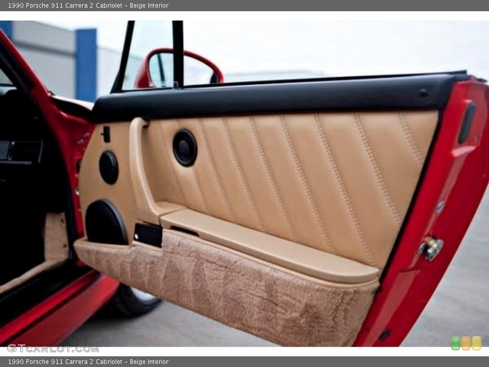 Beige Interior Door Panel for the 1990 Porsche 911 Carrera 2 Cabriolet #118080726