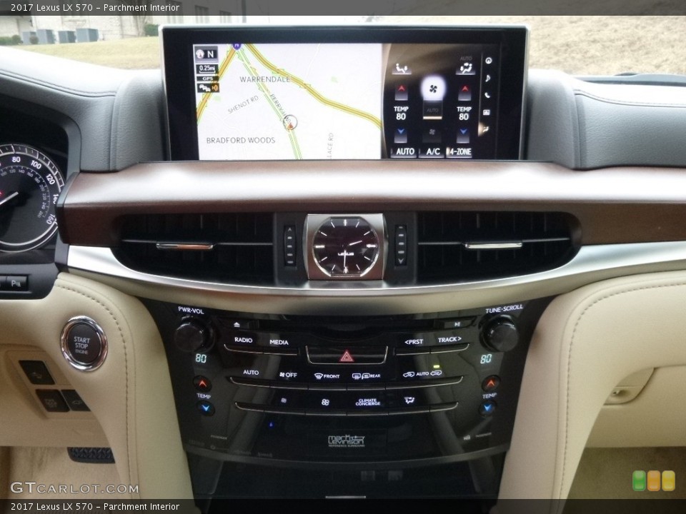 Parchment Interior Controls for the 2017 Lexus LX 570 #118085700