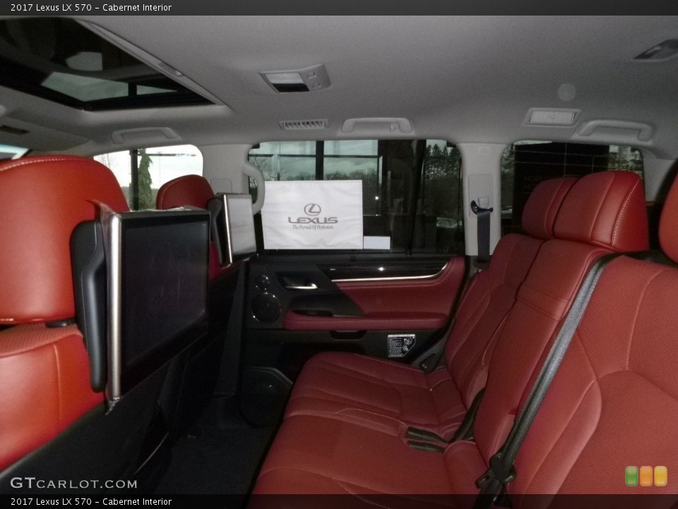 Cabernet Interior Rear Seat for the 2017 Lexus LX 570 #118088194