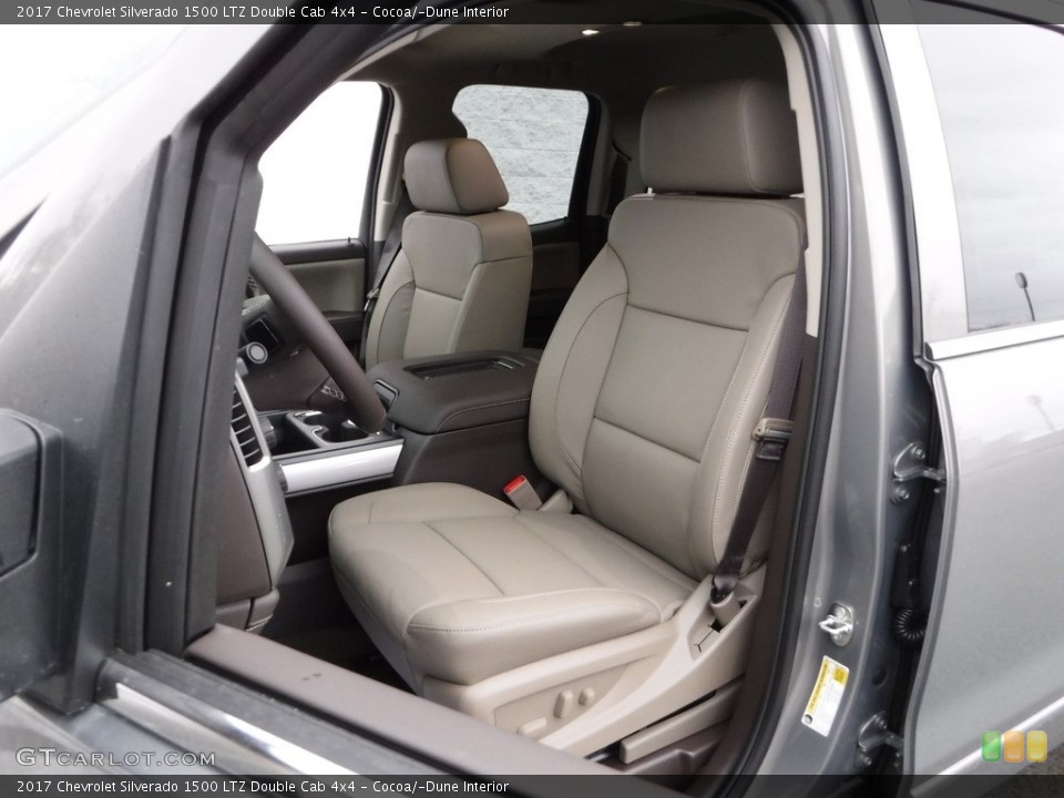 Cocoa/­Dune Interior Front Seat for the 2017 Chevrolet Silverado 1500 LTZ Double Cab 4x4 #118091421