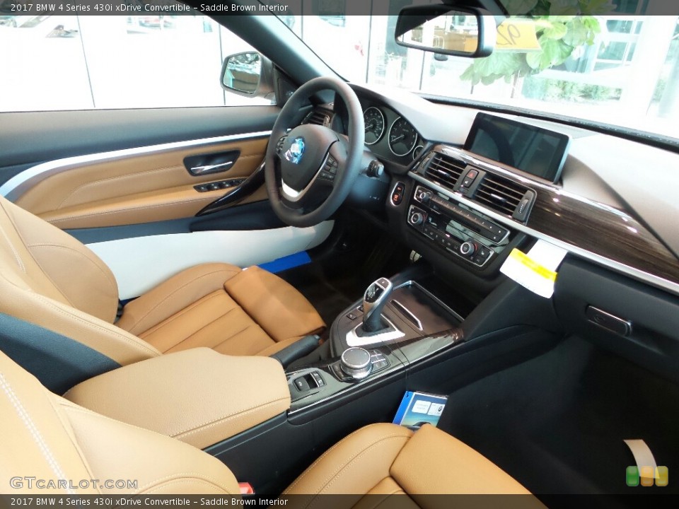 Saddle Brown Interior Photo for the 2017 BMW 4 Series 430i xDrive Convertible #118095432