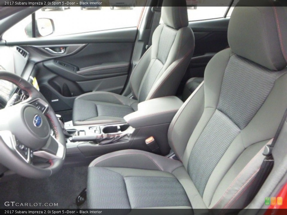 Black Interior Front Seat for the 2017 Subaru Impreza 2.0i Sport 5-Door #118111833