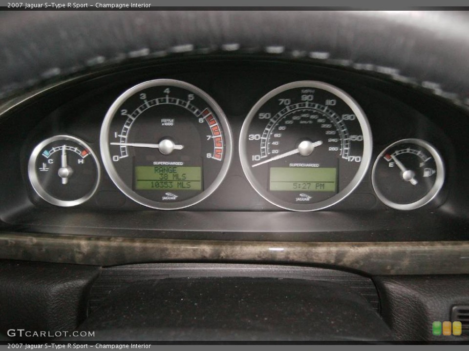 Champagne Interior Gauges for the 2007 Jaguar S-Type R Sport #1181133