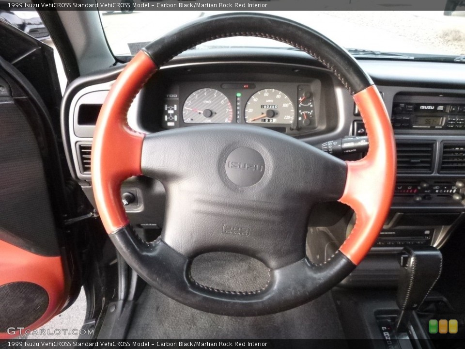 Carbon Black/Martian Rock Red Interior Steering Wheel for the 1999 Isuzu VehiCROSS  #118119558