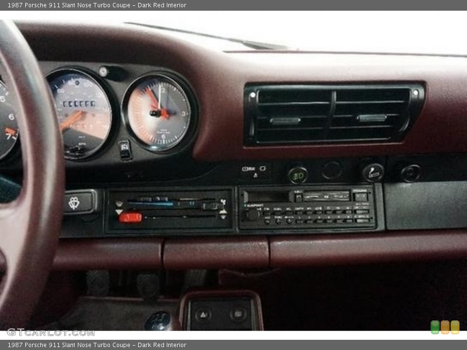 Dark Red Interior Controls for the 1987 Porsche 911 Slant Nose Turbo Coupe #118124438