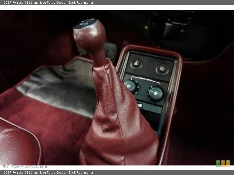 Dark Red Interior Transmission for the 1987 Porsche 911 Slant Nose Turbo Coupe #118124468
