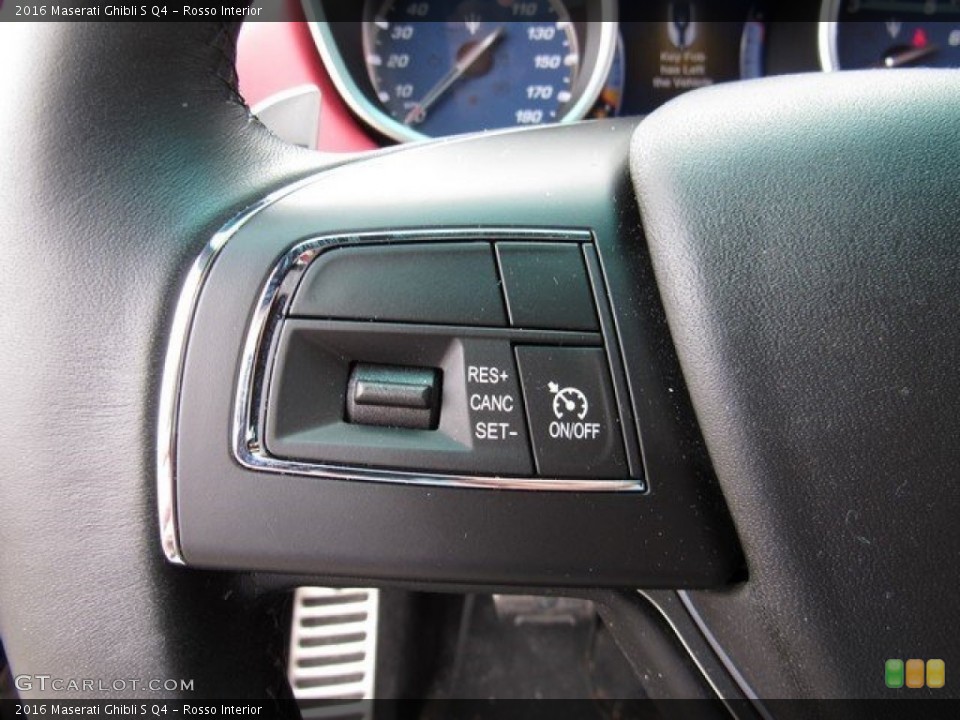 Rosso Interior Controls for the 2016 Maserati Ghibli S Q4 #118132505
