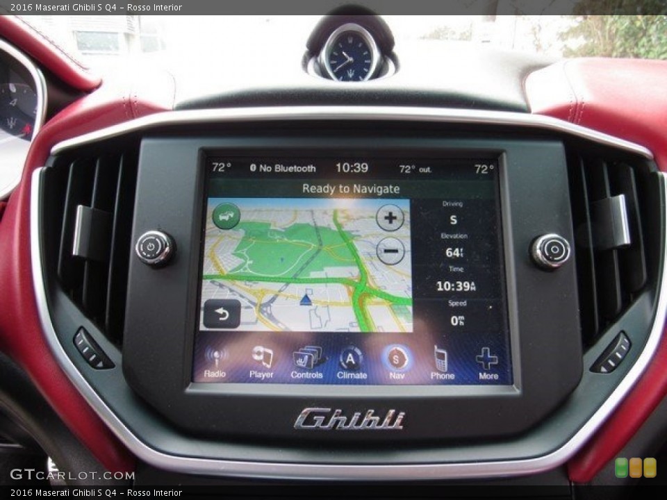 Rosso Interior Navigation for the 2016 Maserati Ghibli S Q4 #118132514