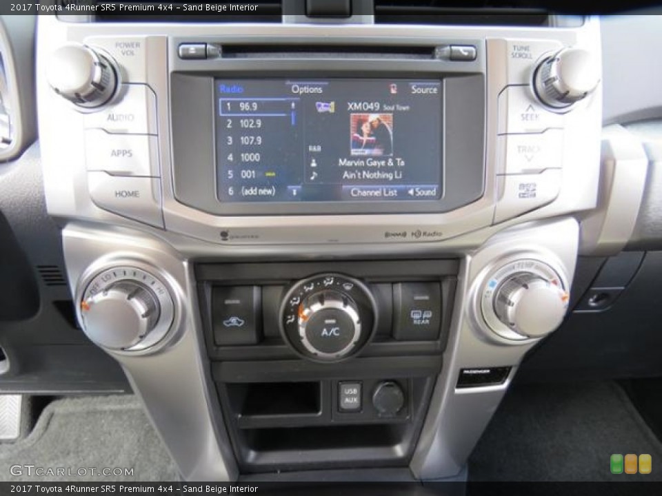 Sand Beige Interior Controls for the 2017 Toyota 4Runner SR5 Premium 4x4 #118134060
