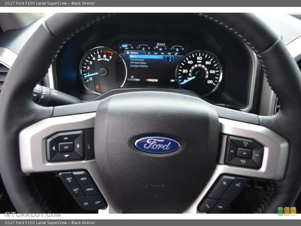 Black Interior Steering Wheel for the 2017 Ford F150 Lariat SuperCrew #118136733