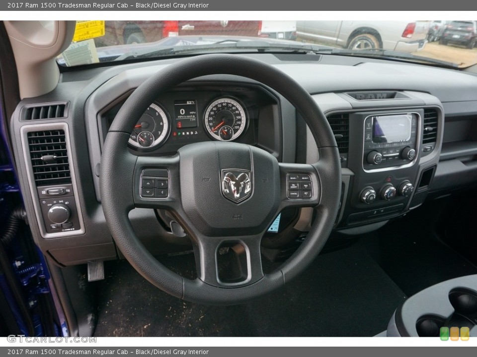 Black/Diesel Gray Interior Dashboard for the 2017 Ram 1500 Tradesman Regular Cab #118142229