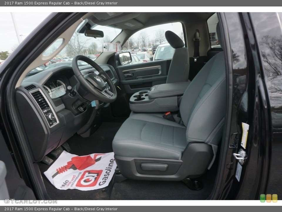 Black/Diesel Gray Interior Front Seat for the 2017 Ram 1500 Express Regular Cab #118142916