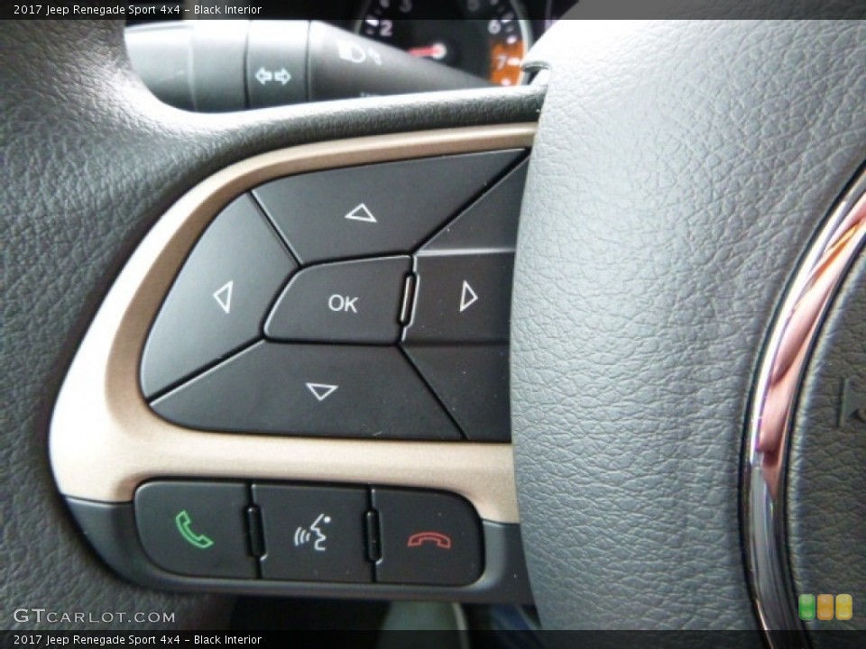 Black Interior Controls for the 2017 Jeep Renegade Sport 4x4 #118143054